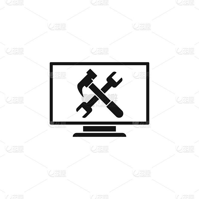 配置桌面。修理工具，修理矢量图标，维修保养，修理。矢量图标