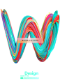 时尚个性潮流26英文字母数字液体彩色文字PNG免扣设计素材008-淘宝网