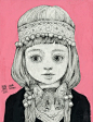 仔猫とおんなのこ     https://www.facebook.com/burnetmoth  ヒグチユウコ Yuko higuchi #采集大赛#