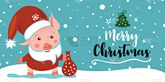 猪,2019,动物手,新年前夕,草图,可爱的,华丽的,请柬,事件,问候