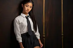 学院风漂亮女学生毕业写真