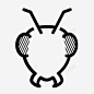 蚂蚁头虫子昆虫图标高清素材 标识 设计图片 页面网页 平面电商 创意素材 png素材