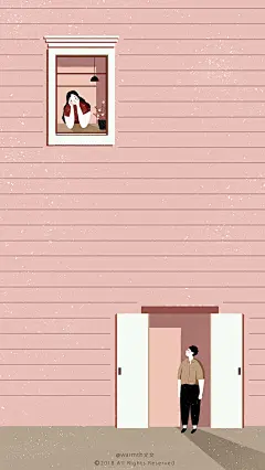 @warmth文文 岁月静好 壁纸 插画 扁平插画 治愈系