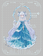 这次是海洋浪花元素啦，稿子勿用 : （ '▿ ' ）#procreate  #稿子勿用  #服设定制  #服设  #立绘