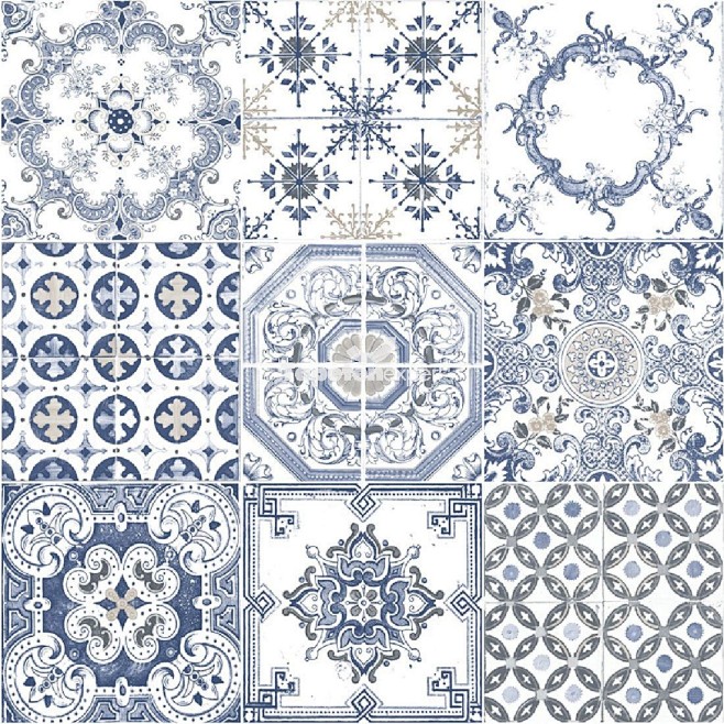 Moroccan Tiles - Blu...