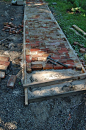 salvaged brick walkway - summer project: 