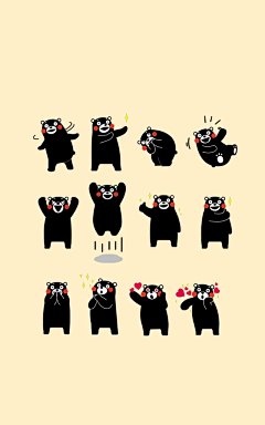 呆萌可爱熊本熊手机壁纸（800x1280）