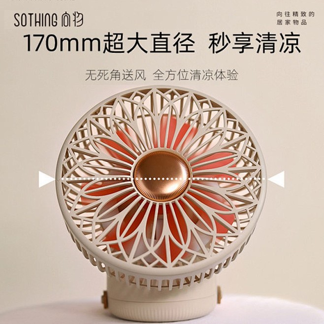 向物露营风扇户外帐篷充电挂墙小型壁挂小静...