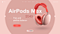 airpods apple headphone main page web-design