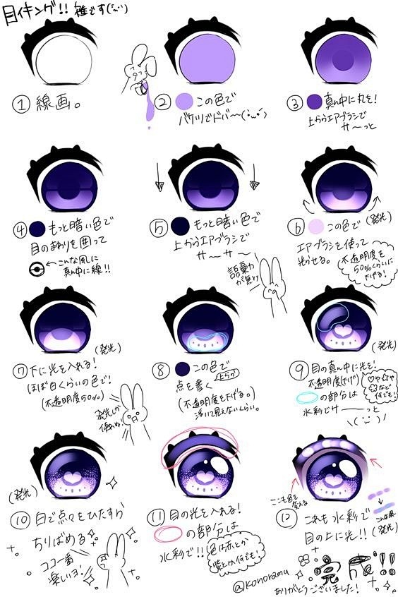 二次元眼睛绘画参考-3【推荐课程】从零开...