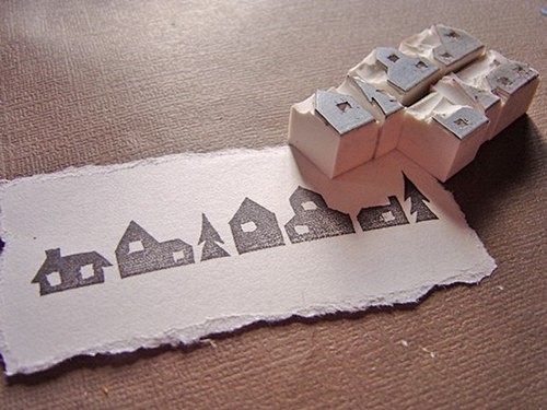 hand-carved stamps: ...