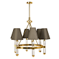 Jacques Six-Arm Chandelier | Modern Lighting | Jonathan Adler : Luxe Lucite.Traditional elegance meets modern glamour in our Jacques Six-Arm Chandelier. A custom-tooled brass ring supports six thick Lucite stems with sw