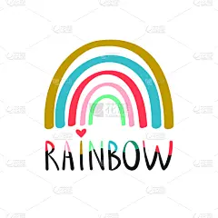 彩虹,创造力,绘画插图,贺卡,文字,矢量,可爱的,周末活动,背景分离,纺织品