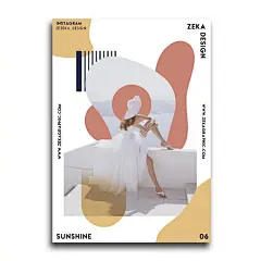 活动色彩与几何形状人物海报  Zeka Design ​​​​