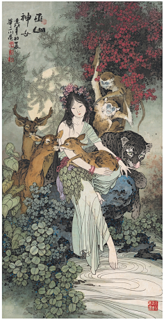 华三川(1930～2004) 巫山神女图-中国书画近现代名家作品专场(三)