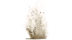 地面墙面爆破爆炸粉尘沙飞溅碎块火焰特效PNG免扣PS后期合成素材
