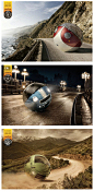 创意立体 汽车/配件/用品 一组极具创意的轮胎广告海报设计