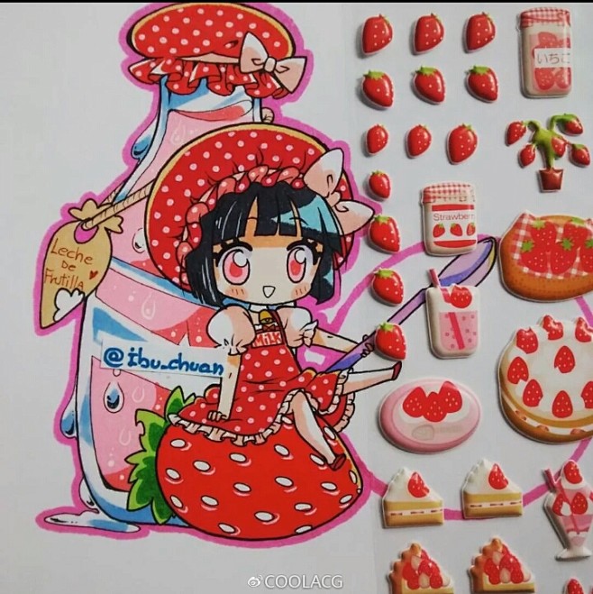 马克笔，ibu_chuan的萌系手绘作品