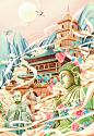 插画 寺庙