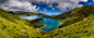 美丽的全景Lagoa do Fogo湖在Sao Miguel岛，亚速尔，葡萄牙。“Lagoa do 