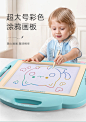 超大号磁性画板儿童玩具男孩女孩DIY绘画白板涂鸦写字板0-3岁婴儿宝宝益智玩具生日礼物 基础款蓝色 26*22.5cm 印章+工具+画册【图片 价格 品牌 报价】-京东