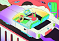 Lilidesbellons artwork wolf illustrations draw abstract colors characters design animal characterdesign pattern Scifi fiction bellons