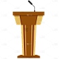 扁平-演讲台元素贴纸-SVG10