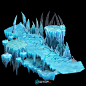 一套冰山物件模型冰锥冰堆冰石3Dmax模型