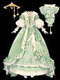 洛丽塔｜oc服设礼服手帐插画素材｜十三弹