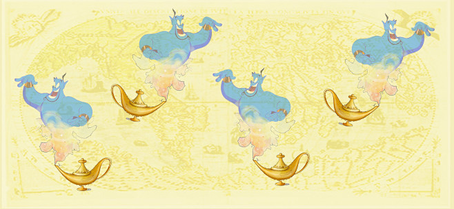 采用了保护环境为主题利用了阿拉丁神灯精灵的巨人aladdingenieagiant