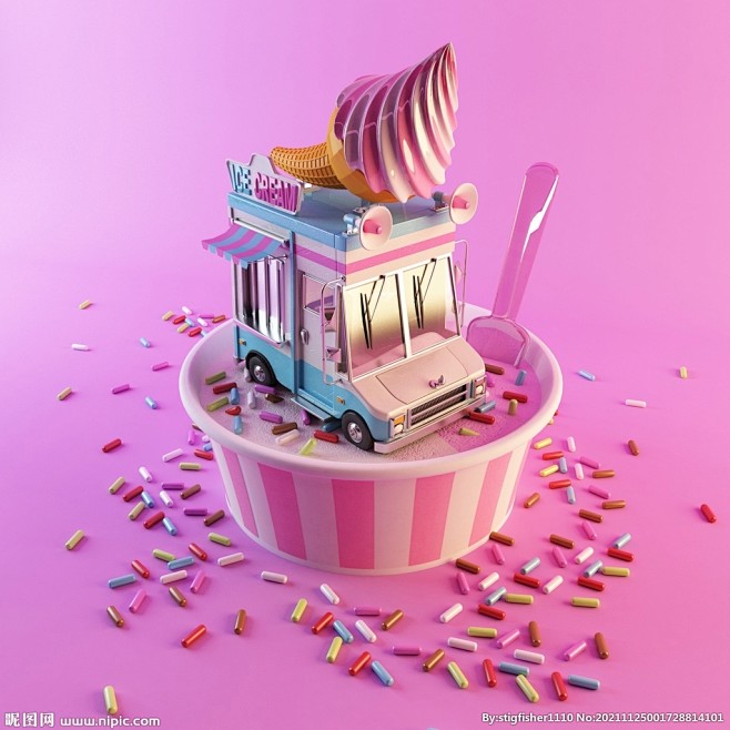 C4D元素背景