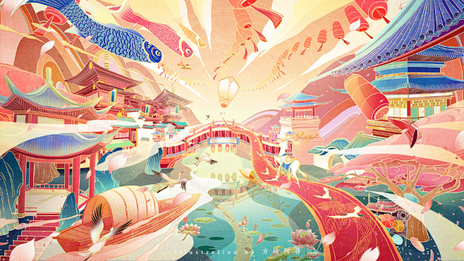 国风、国潮插画