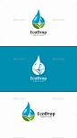 Eco Drop Logo - Nature Logo TemplatesEco Drop Logo - Nature Logo Templates蓝色,下降,生态,绿色,叶子,叶子,自然,水 blue, drop, eco, green, leaf, leaves, nature, water