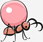 粉色卡通蚂蚁新图网 https://ixintu.com 粉色 卡通 蚂蚁 装饰图案 昆虫 免抠PNG 虫子