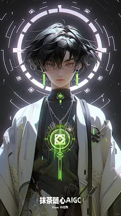 国风赛博（男篇）｜手机壁纸_5_抹茶随心AIGC_来自小红书网页版
