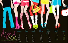 2010年四月份月历壁纸33184_卡通插画类_月历壁纸_图库壁纸_联盟素材