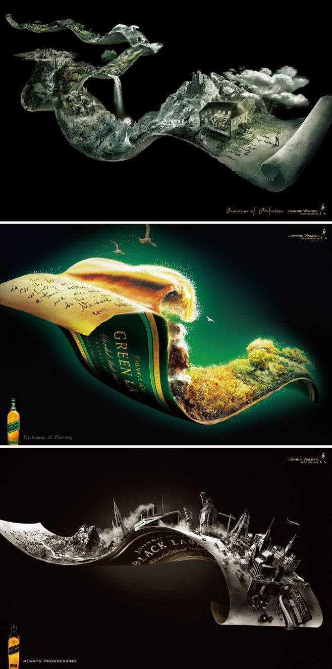 尊尼获加黑方威士忌johnniewalkerblacklabel海报设计