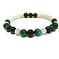Aquamarine Bracelet 06 Stretch Malachite Blue Green Round Genuine Stone Crystal Healing Gemstone I Dig Crystals. $60.00. Stone Properties: Aquamarine is tranquilizing and uplifting, and encourages openness; Malachite is the power stone, releasing deep hur