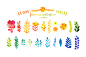 Watercolor flowers collection : Watercolor flowers elements