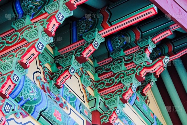 首尔,寺庙,传统,远古的,建筑外部,图像...