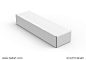 Blank paper box mock up, packaging elements for design uses in 3d rendering elevated view