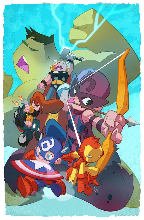 Avengers chibi commission! by cheeks-74