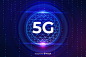 技术领域中的5g概念背景免费矢量