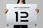 时尚手持纸张展示样机素材 Mockup 智能贴图 平面海报展示提案 Vol.12