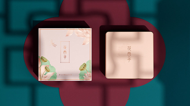 东方彩妆以花养妆花西子品牌包装设计