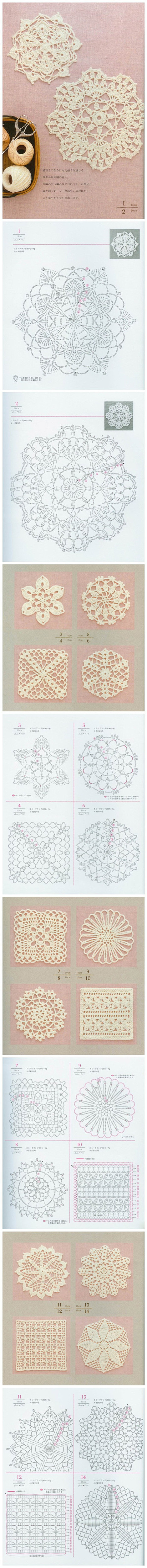 【蕾丝钩编の单元花】- #图解# #手工...