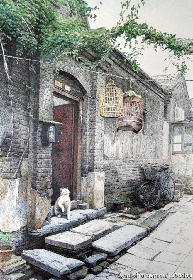 钢笔画家贾一凡的写实钢笔画作品
——《北...
