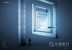 ai矢量未来科技互联网抽象线条几何立体空间商业背景海报设计素材-淘宝网