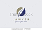 Lawyer Law firm Logo design Feather Quill symbol vector design template