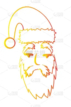 绘画插图,圣诞老人,肉汁,戒童,老年男人,贺卡,圣诞卡,肖像,从容态度,阴影
